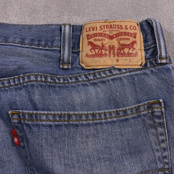 Mens 2014 Levi‎ 559 Relaxed Straight Jeans 36x29 Blue Denim R Tab (Tag 38x32) - Picture 5 of 16